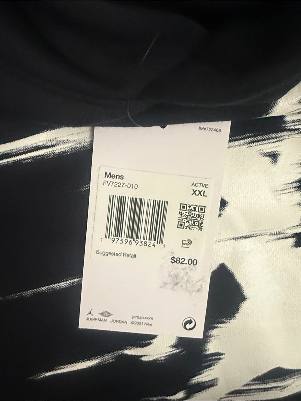 Jordan Black Pullover Hoodie with White Jumpman Graphic